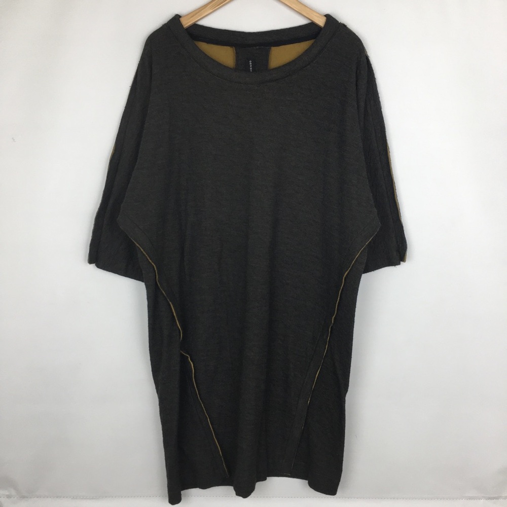 Gershon Bram Gray Boxy Lagenlook Midi Dress Women’s Size L